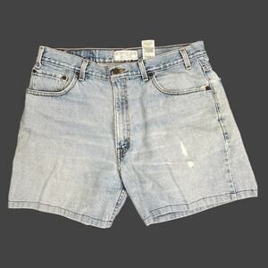 Vintage Levi Strauss Relaxed Fit Denim Shorts Mens 36 Light Wash Talon Zipper He